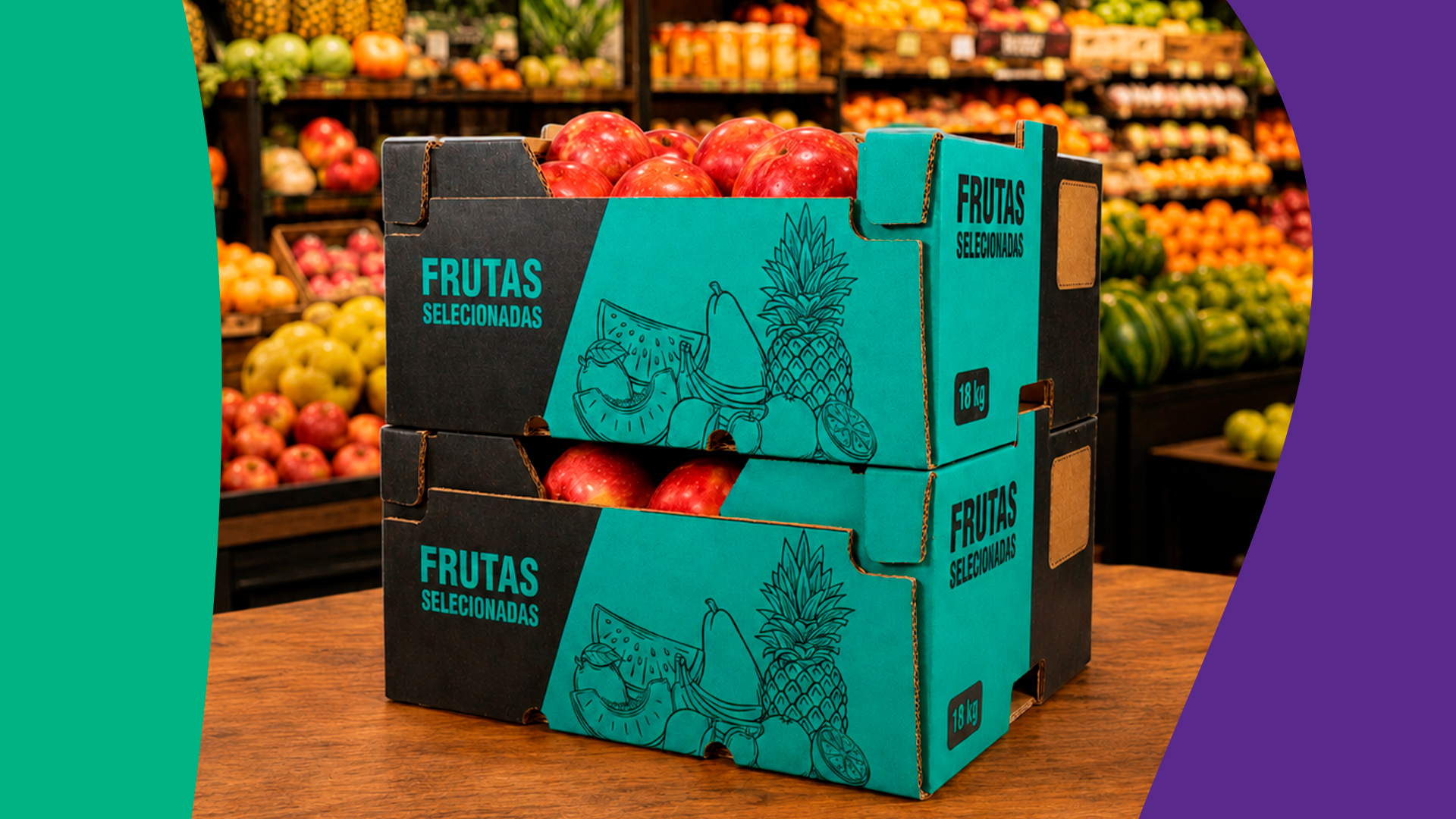 Por trás de uma boa entrega de frutas existe uma boa caixa